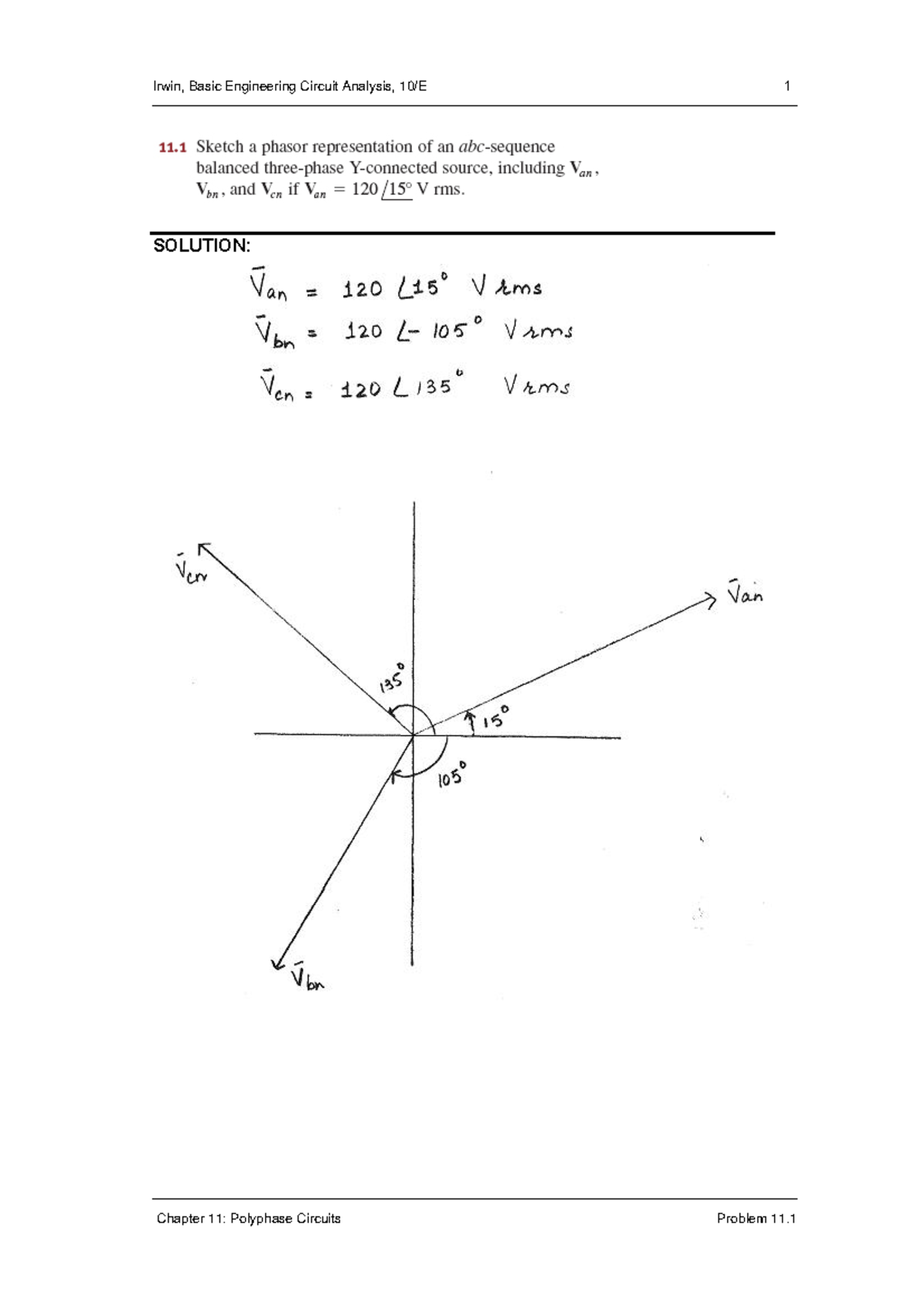 circuit analysis - SOLUTION: SOLUTION: 4 SOLUTION: Solution: Problem 11 ...