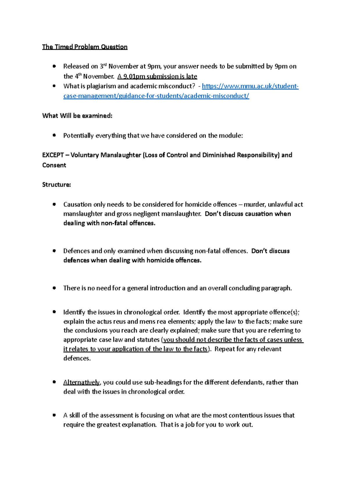 Wk 6 Guidance - Timed Problme Question - The Timed Problem Question ...