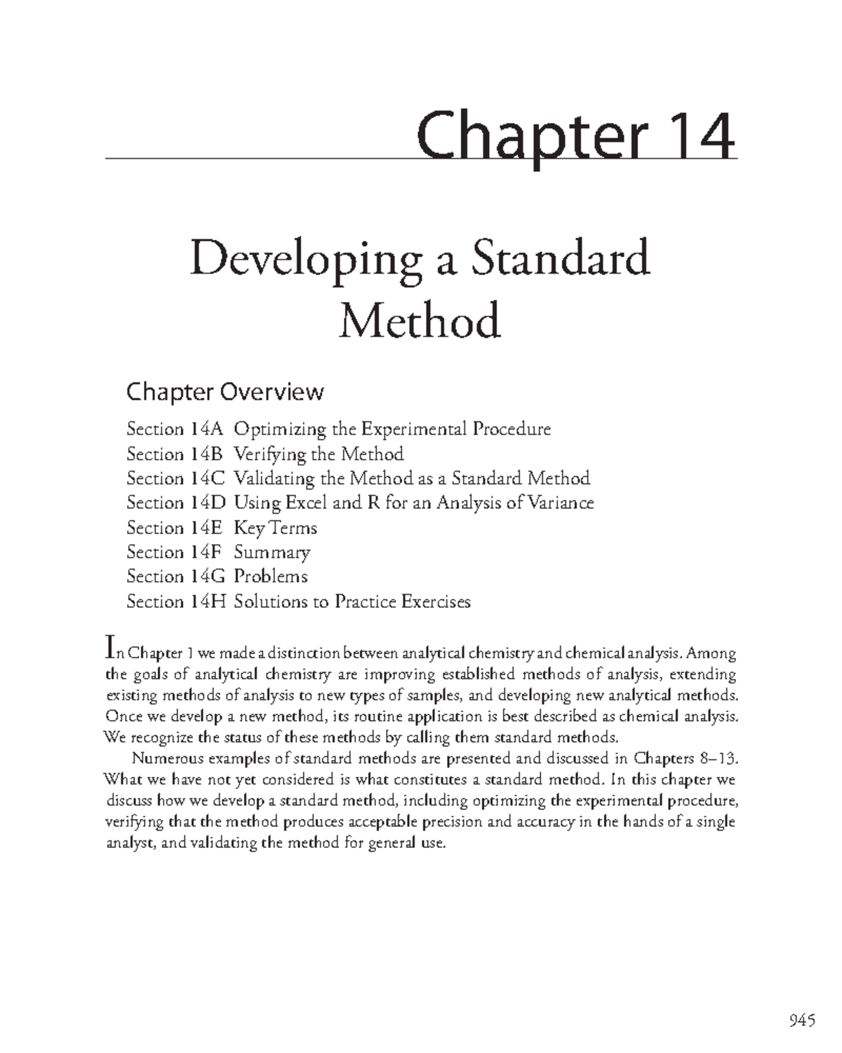 Chapter 14 - Lecture notes 1 - 945 Chapter 14 Developing a Standard ...