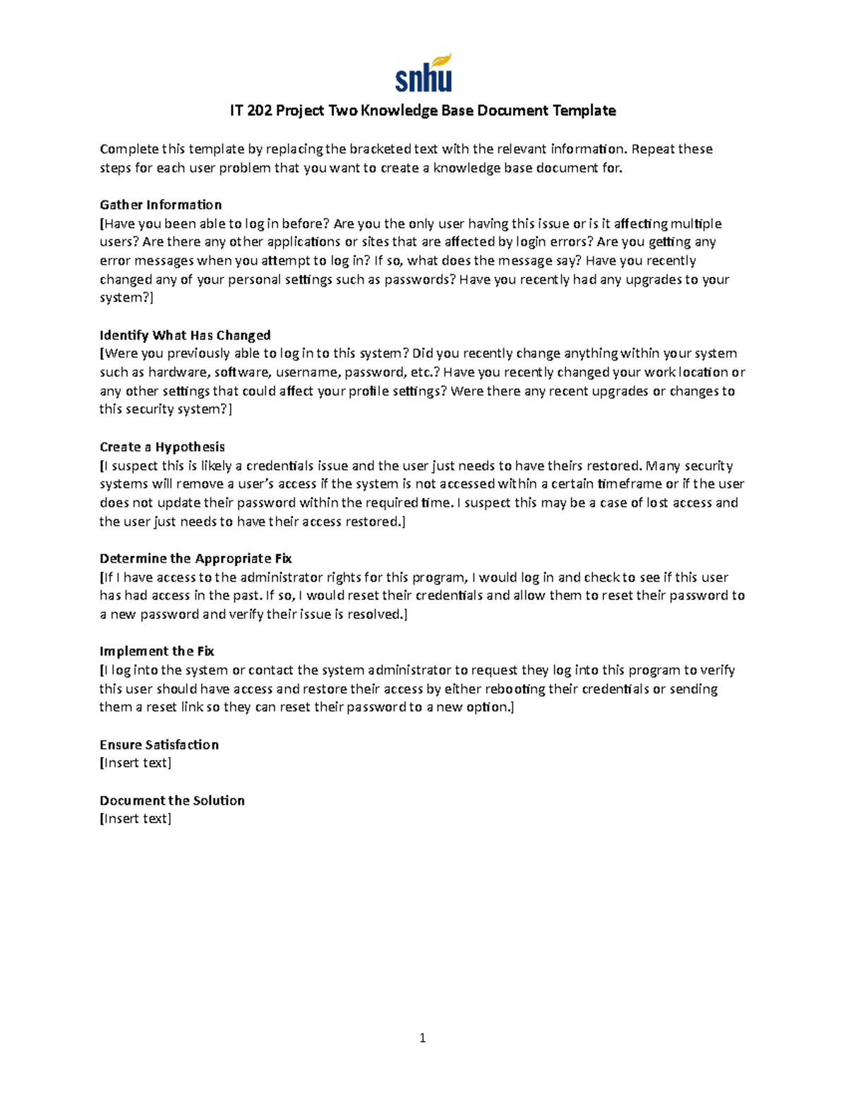 Ticket 3 - IT 202 Project Two Knowledge Base Document Template Complete ...