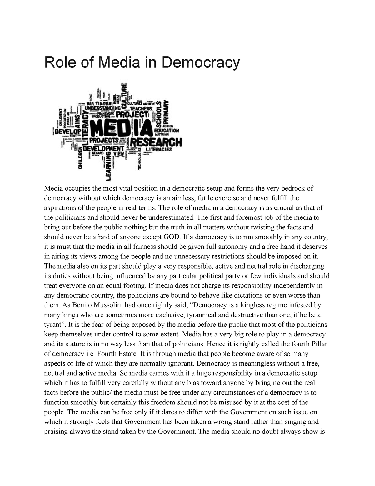 role-of-media-in-democracy-role-of-media-in-democracy-media-occupies