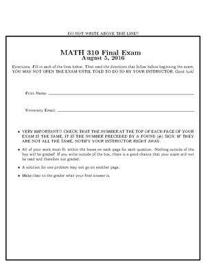 Math310 final fall2008 - Math310: Final Exam Fall 2008 Problem 1.(40 ...
