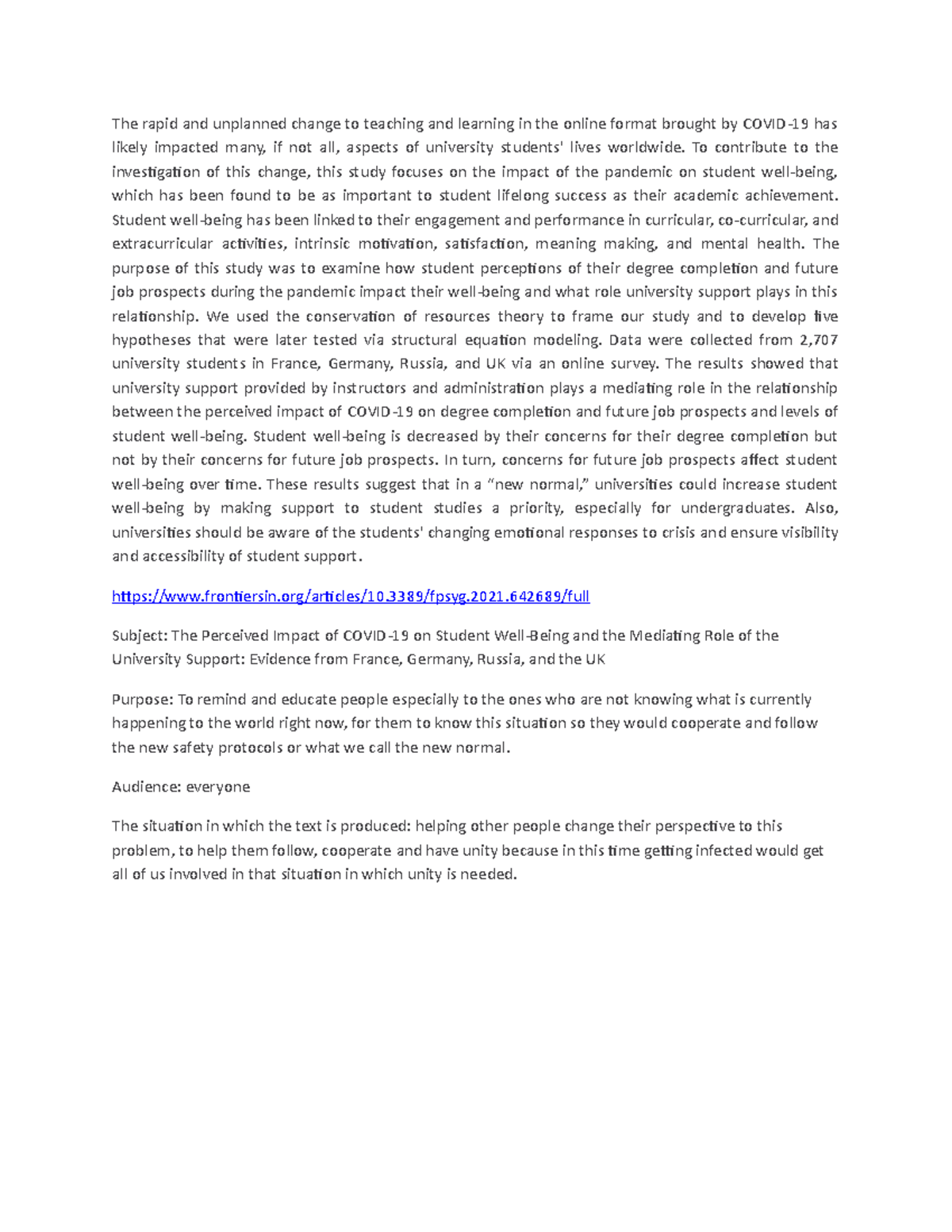 Learning Activity 3 - sdfds - The rapid and unplanned change to ...