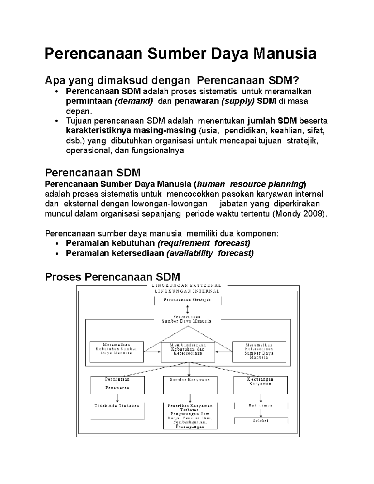 Manajemen MSDM Pearencanaan Sumber Daya Manusia - Perencanaan Sumber ...