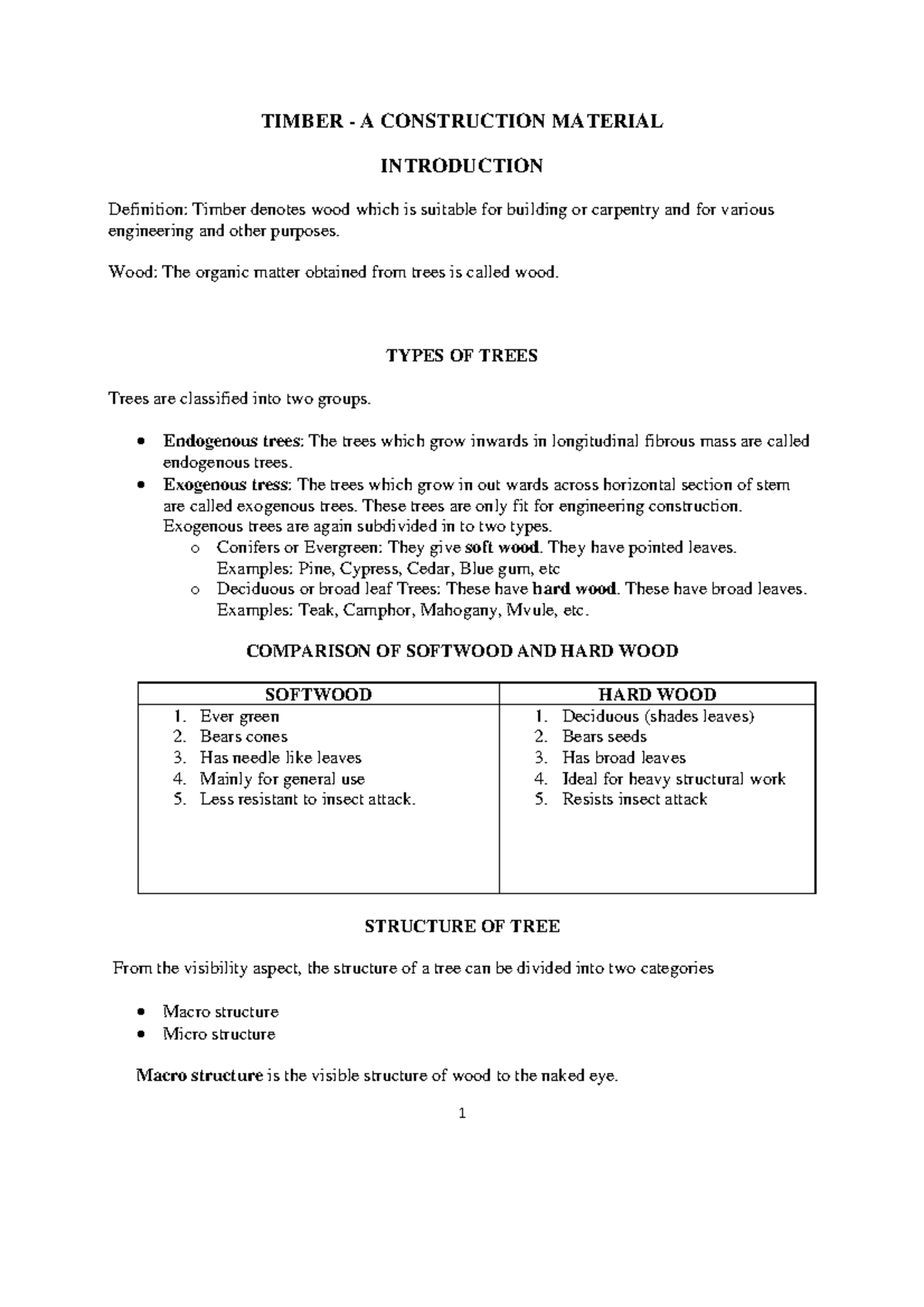 Pdf File CLEAR TIMBER A CONSTRUCTION MATERIAL INTRODUCTION Definition Timber denotes wood