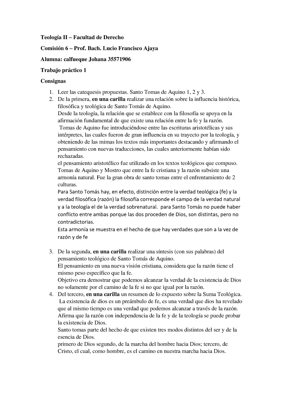 Teología II - Práctico 1t Pdf - Teología II – Facultad De Derecho ...