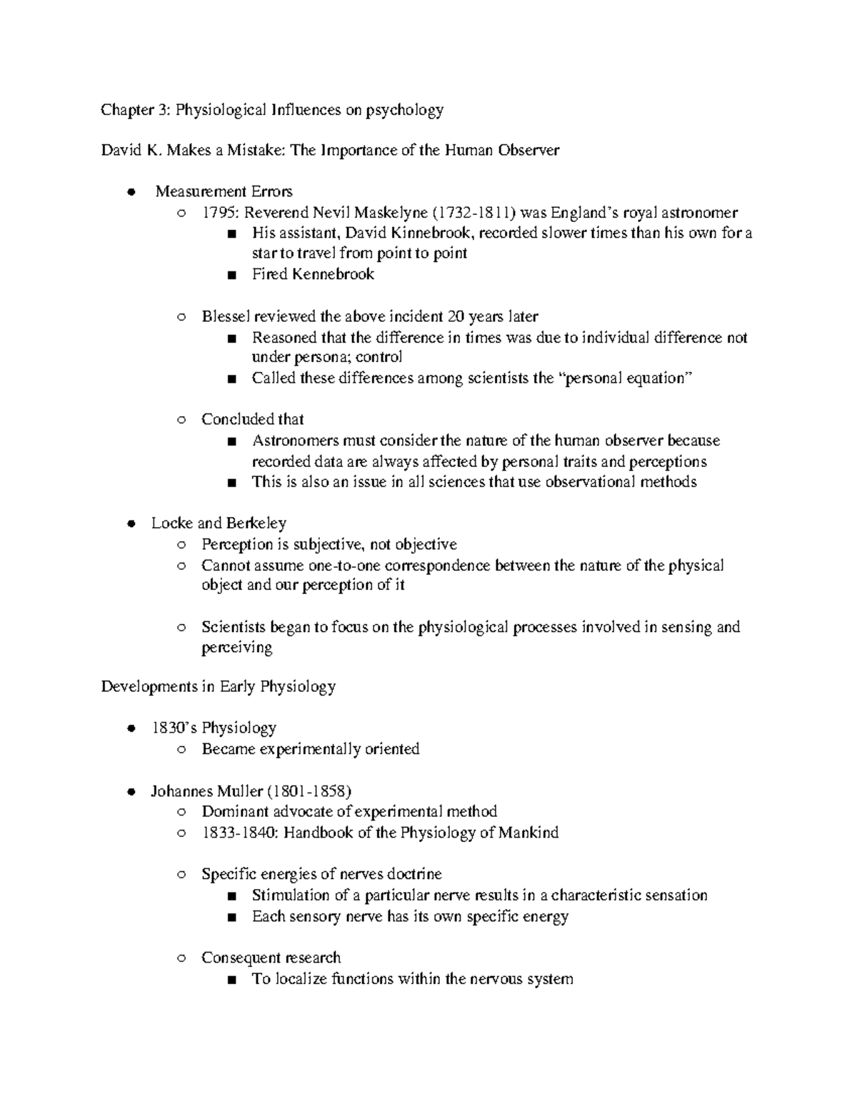 PSY 3615 Chapter 3 Lecture Notes - Chap“er 3: Physiological Infl”ences ...