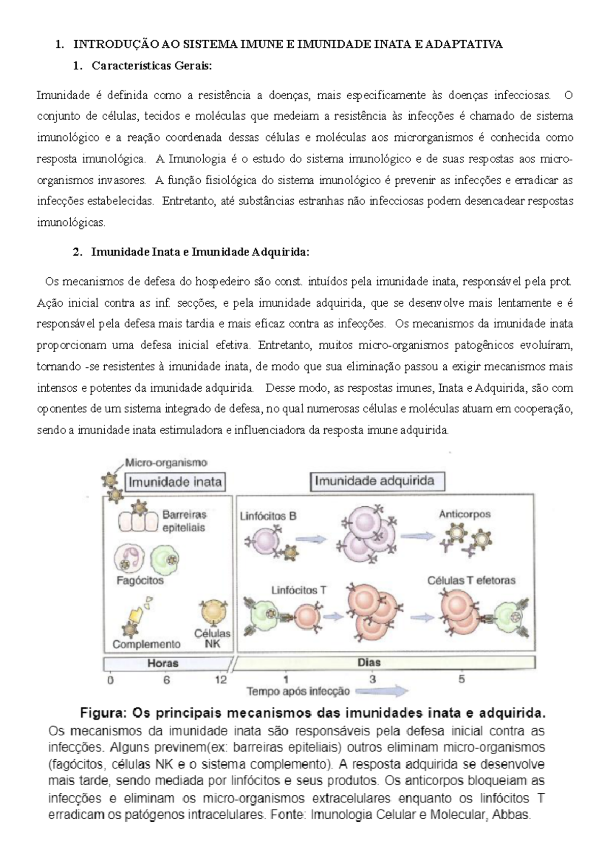 Imunologia - Resumos - 1. AO SISTEMA IMUNE E IMUNIDADE INATA E ...