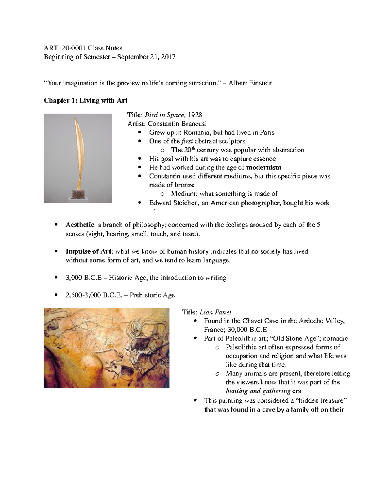 ART120 0001 9-6 Through 9-21 - ART120-0001 Class Notes Beginning of ...