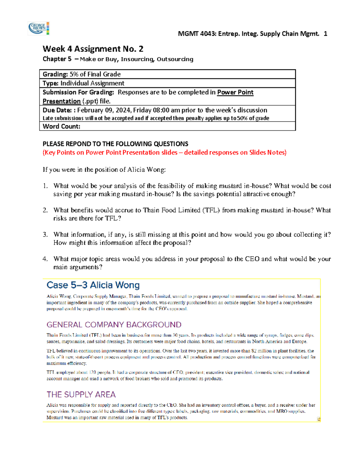 week 4 assignment 2 presentation topic and organization