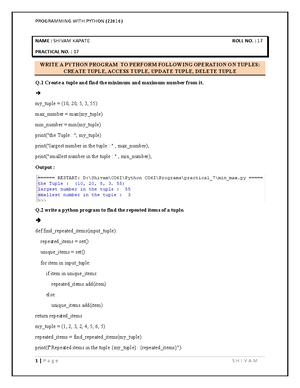 Python micro 2024 - A MICRO PROJECT REPORT ON “PYTHON” SUBMITTED TO THE ...