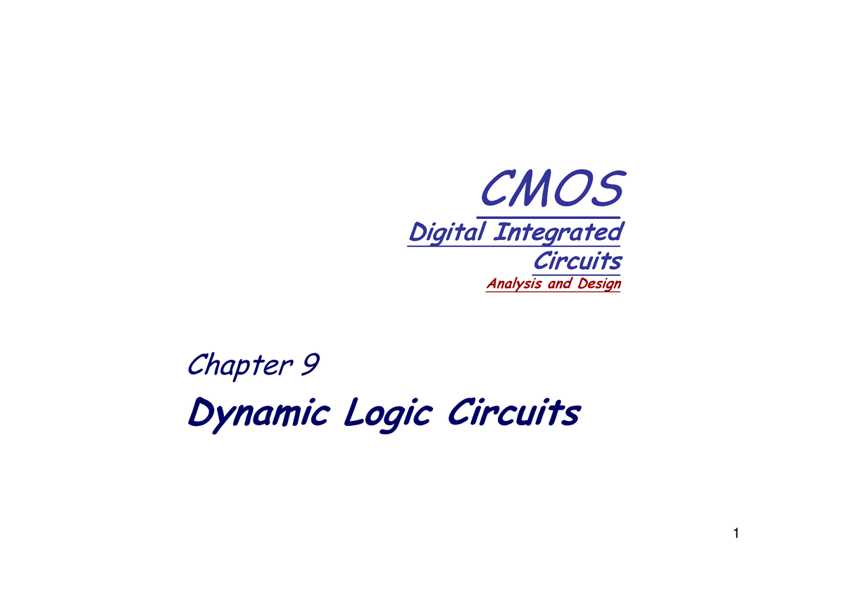 Vlsi M4 - CMOS Digital Integrated Circuits Analysis And Design Chapter ...