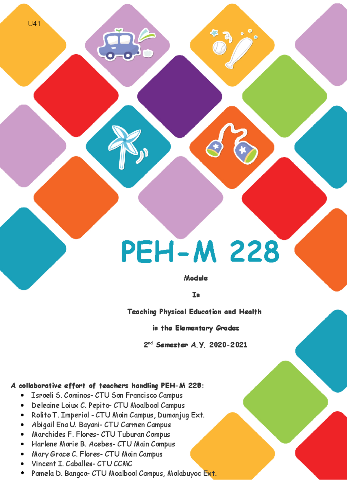 PE Health coursepacket final 2 - U PEH-M 228 Module In Teaching ...
