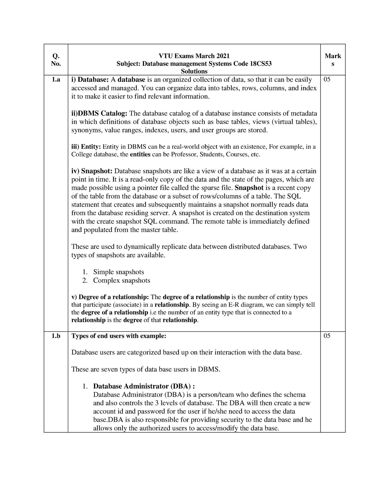 VTU Exam Question Paper With Solution Of 18CS53 Database Management   Thumb 1200 1553 