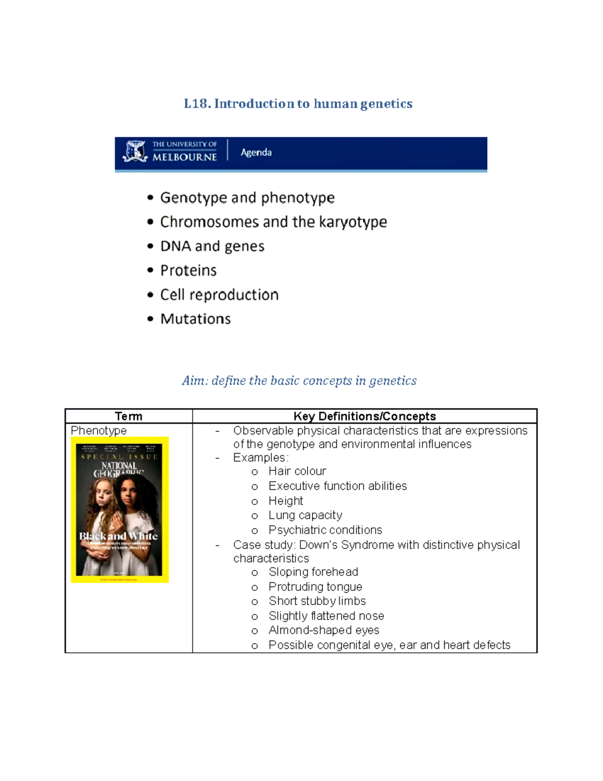 PSYC2000 8 Lecture 18 (Biological) - L18. Introduction to human ...
