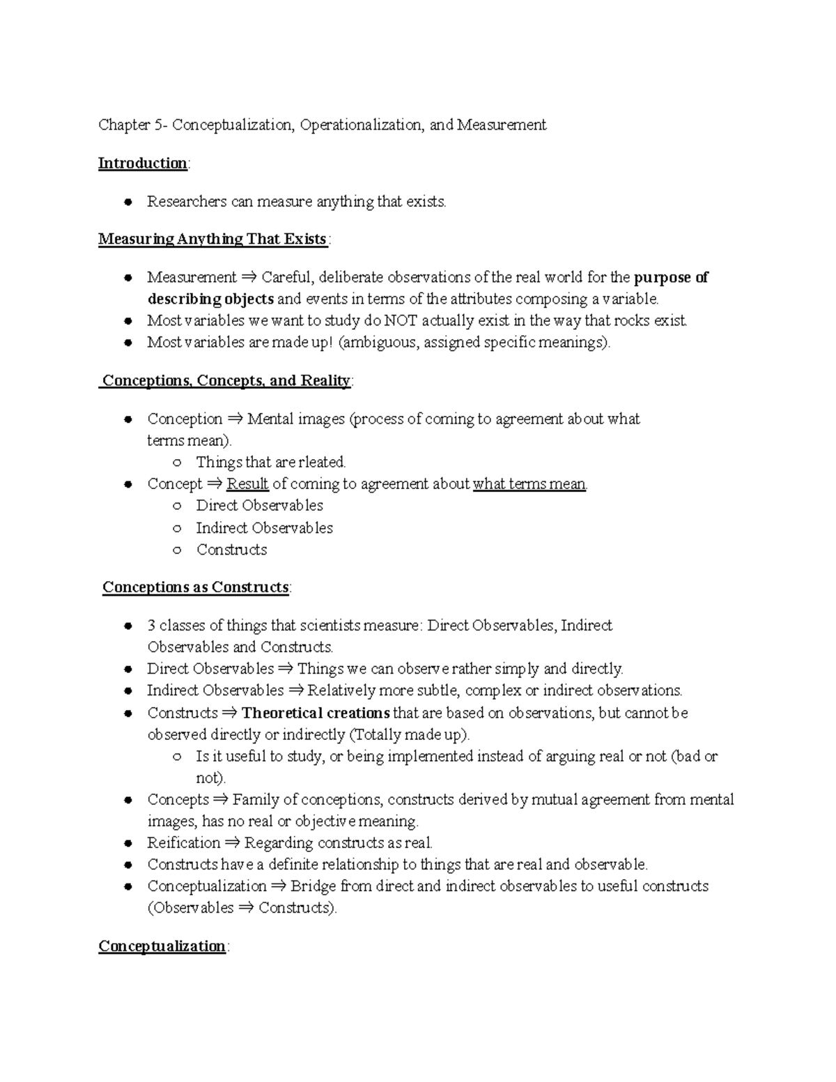 CMN 102 RN #5 - Lecture Notes - Chapter 5- Conceptualization ...
