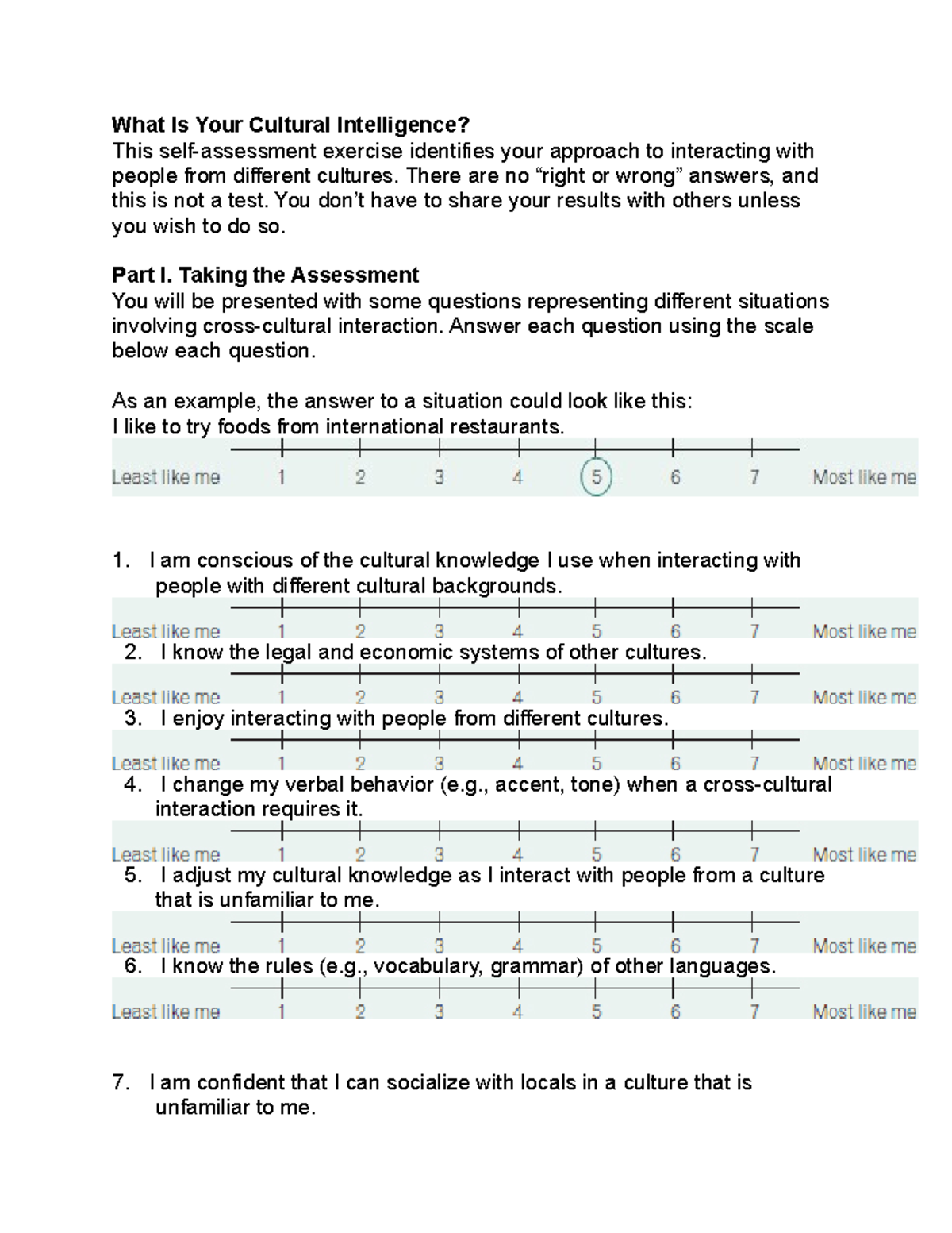 What is Your Cultural Intelligence - What Is Your Cultural Intelligence ...