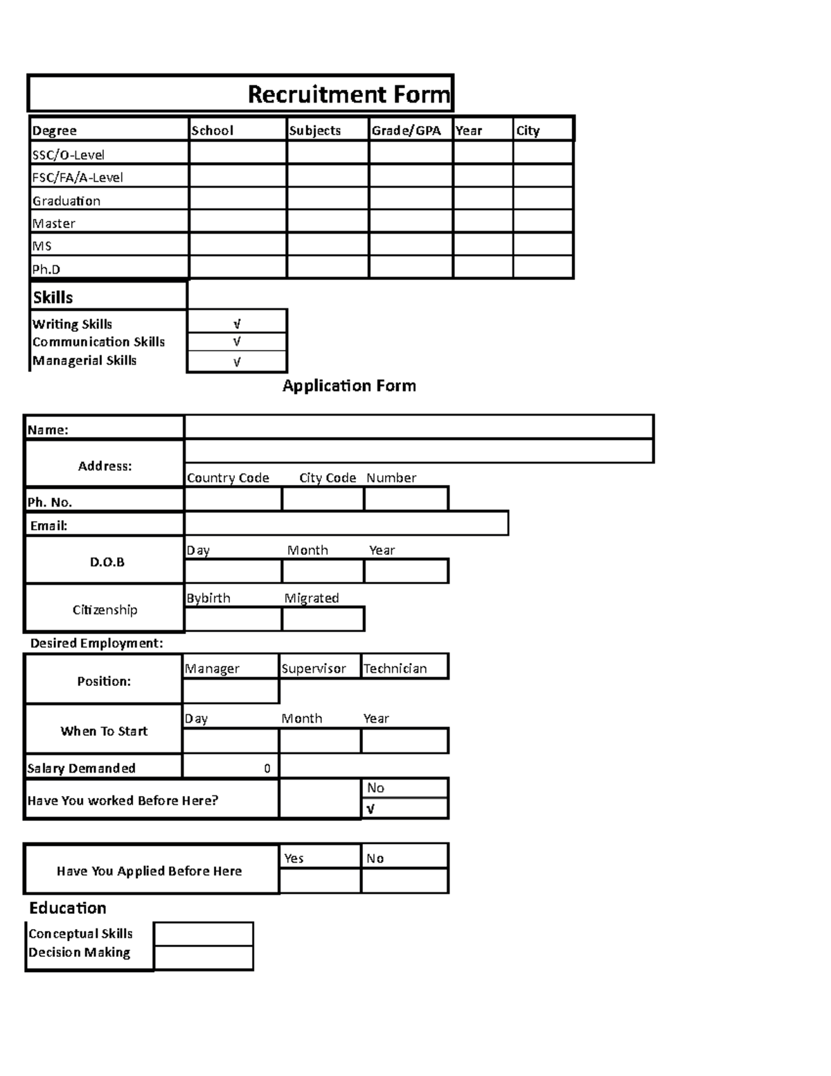 Recruitment%20Application%20Form - Recruitment Form Degree School ...