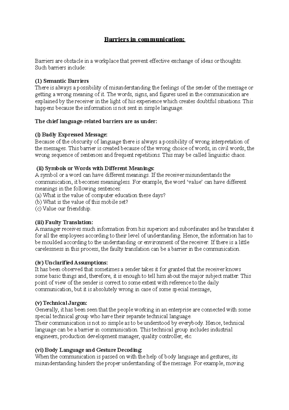 Barriers in communication - Barriers in communication: Barriers are ...
