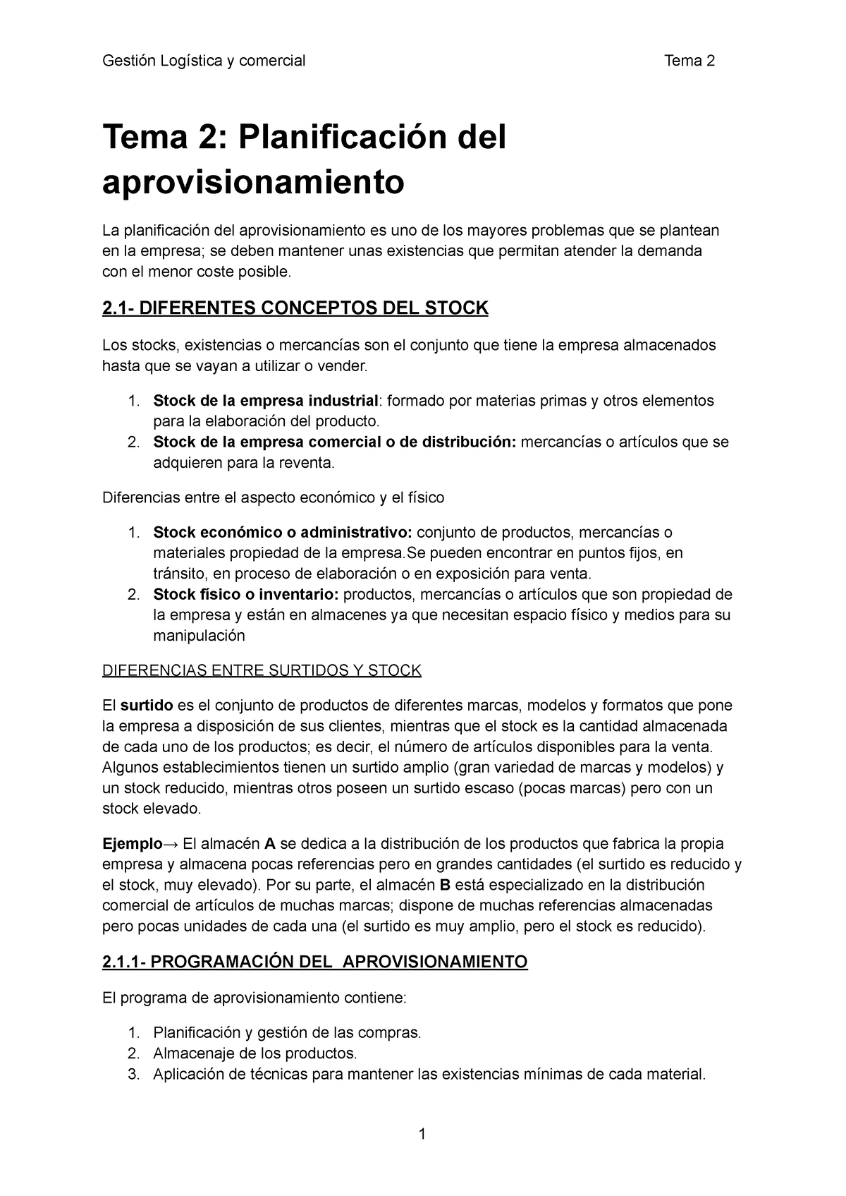 Tema 2 Planificación Del Aprovisionamiento Tema 2 Planificación Del Aprovisionamiento La 5557