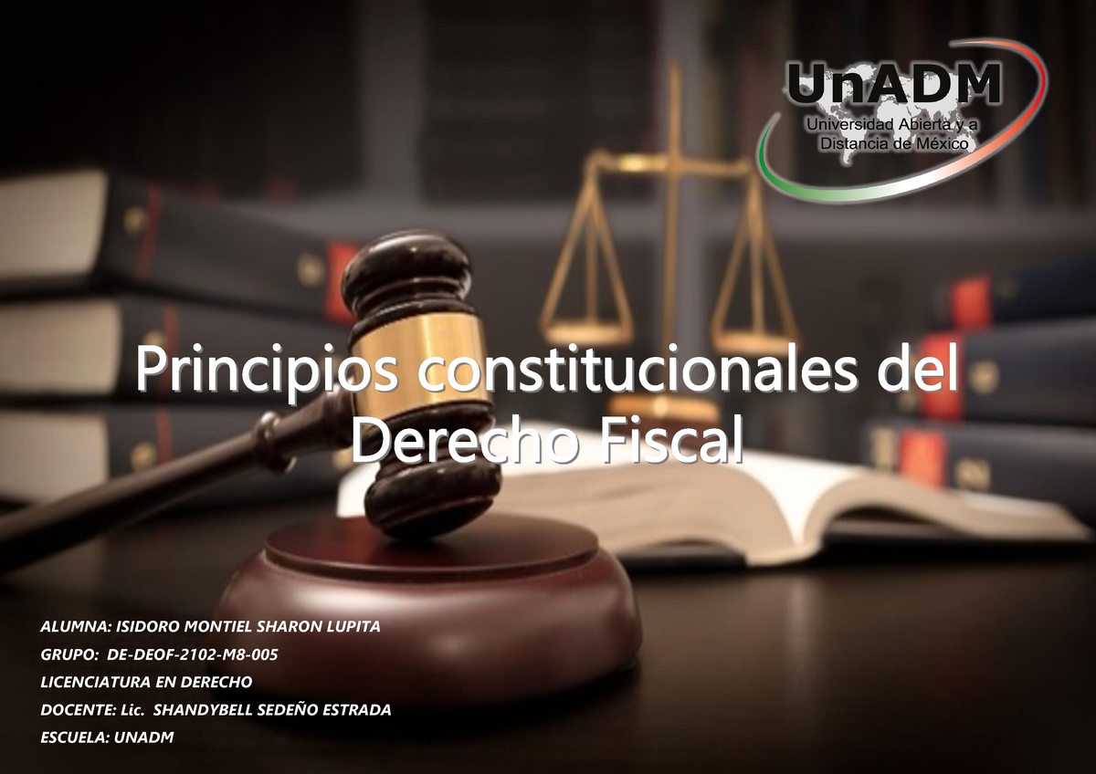 Principios Constitucionales Del Derecho Fiscal Alumna Isidoro