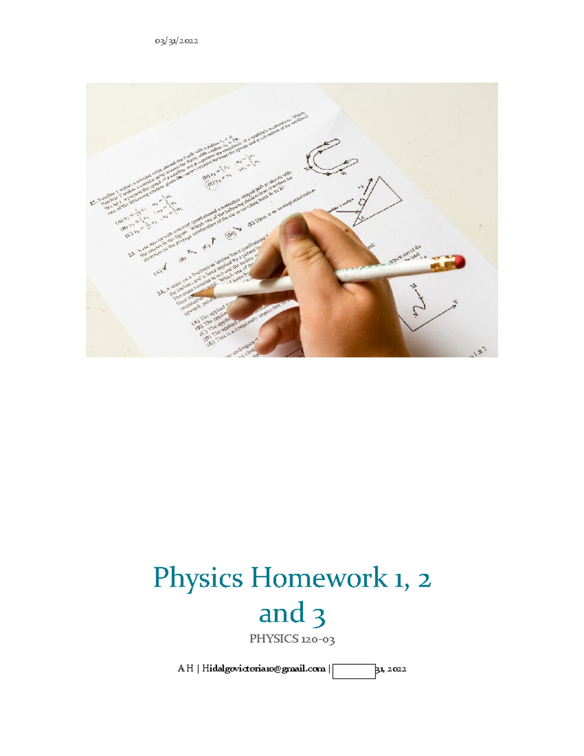 high school physics homework