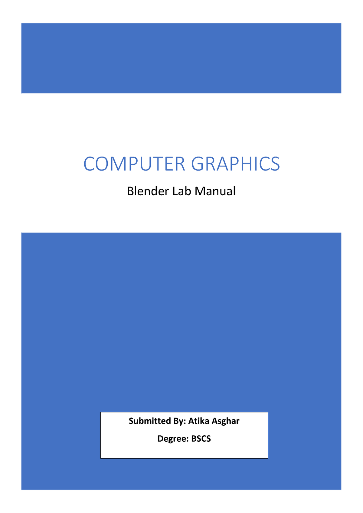 CG-Manual - Lecture Notes 2 - COMPUTER GRAPHICS Blender Lab Manual ...