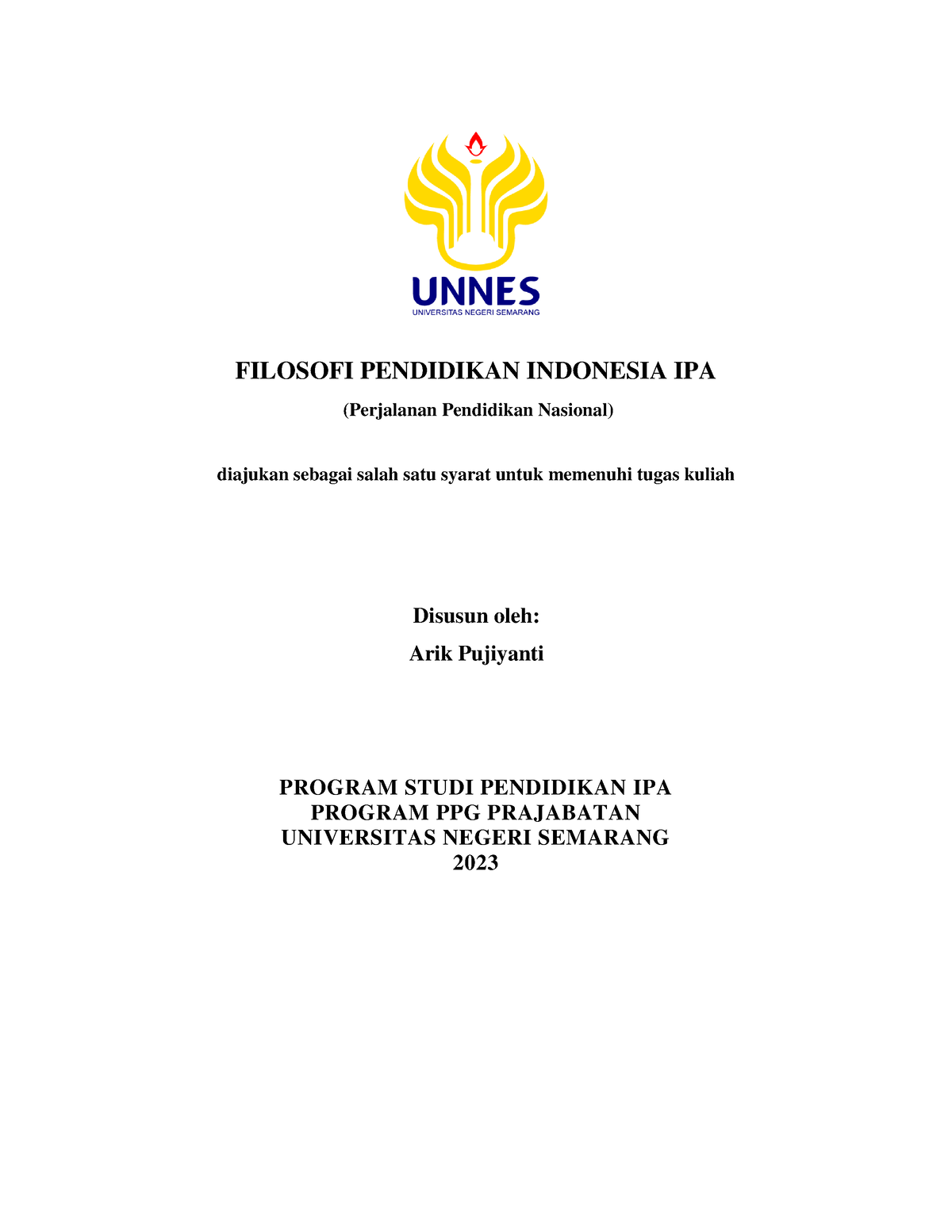 Perjalanan Pendidikan Nasional - FILOSOFI PENDIDIKAN INDONESIA IPA ...