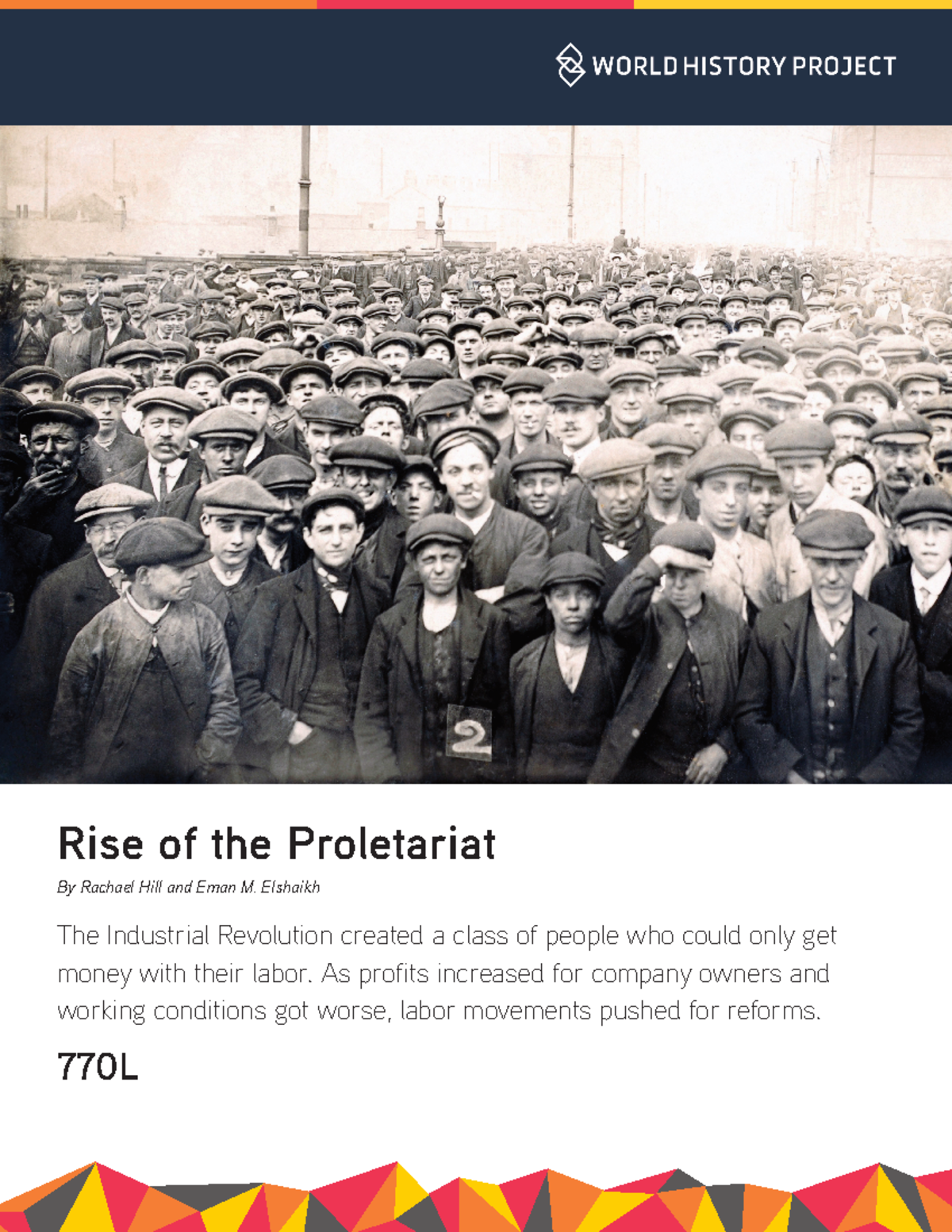 WHP 6-4-3 Read - Rise of the Proletariat - 770L - By Rachael Hill and ...