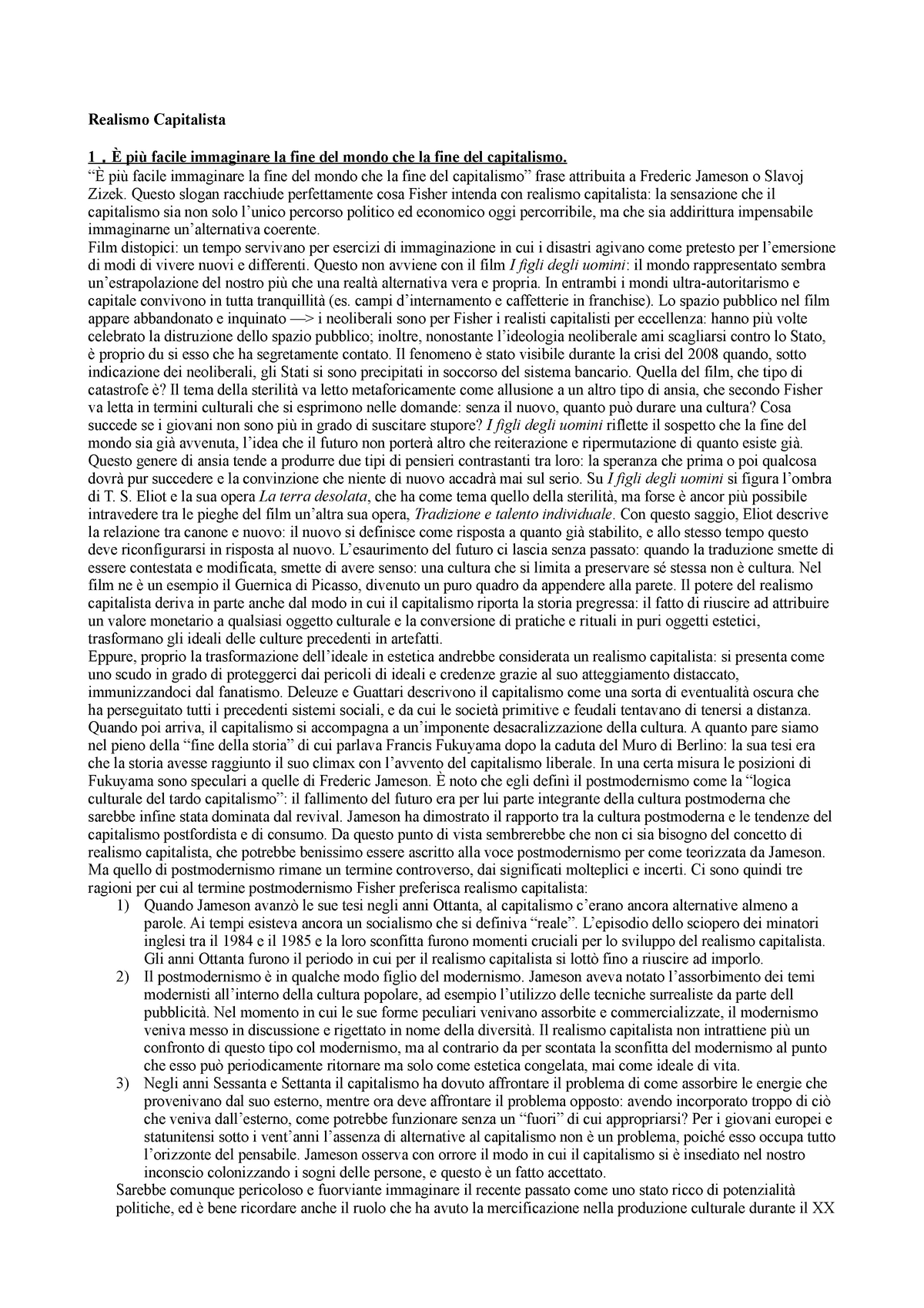 Realismo Capitalista - Mark Fisher - Realismo Capitalista 1 ． È Più ...