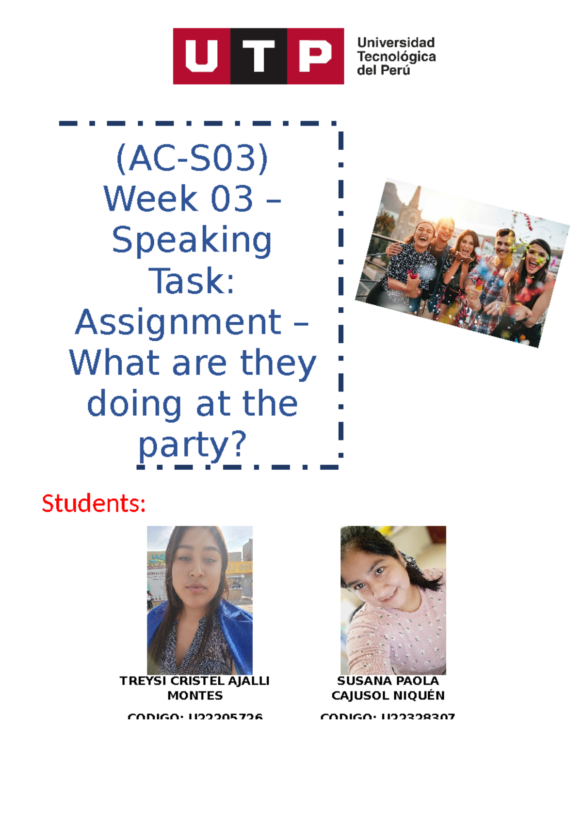 Week 03 Speaking Task Assignment - (AC-S03) Week 03 – Speaking Task ...
