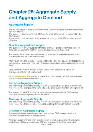 Macroeconomics-Aggregate Supply and Aggregate Demand - Chapter 29 ...