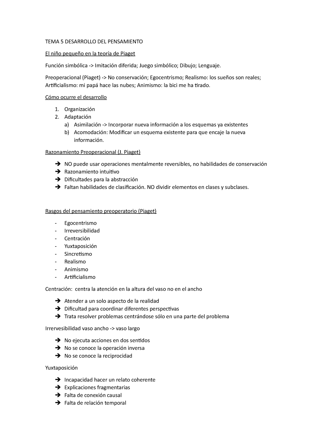 TEMA 5 Psicologia del desarrollo TEMA 5 DESARROLLO DEL