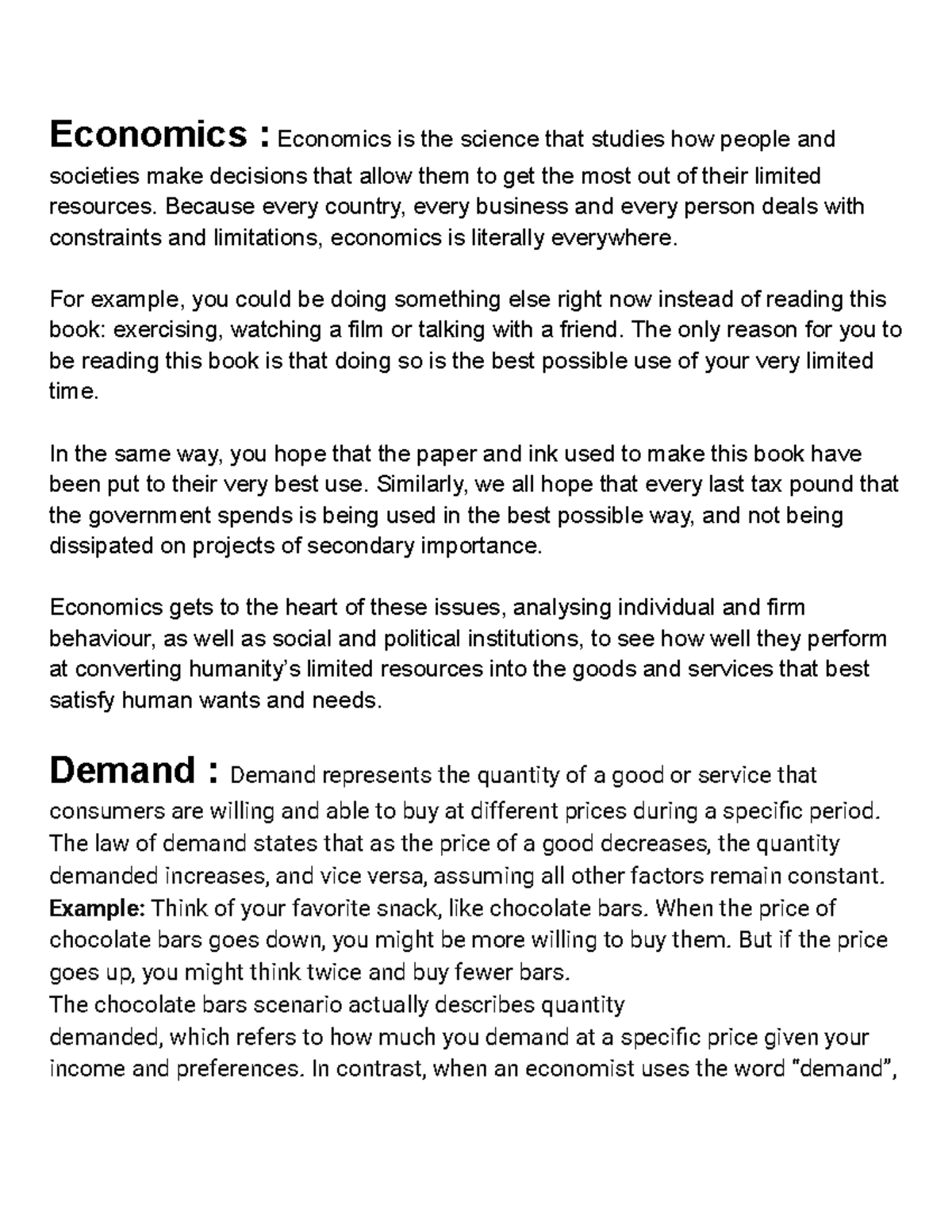 Economics Notes - msdfskldfjsdlgjsdjjfjlsklfj - Economics : Economics ...