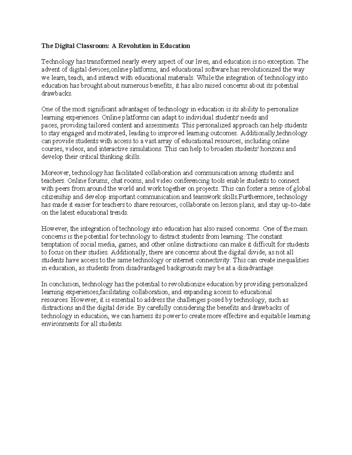Technology on Education - The Digital Classroom: A Revolution in ...