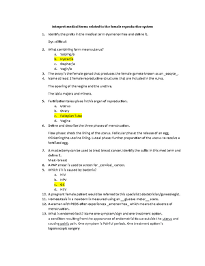 LP2 Worksheet Done - LP2: Apply Medical Terms related to the body as a ...