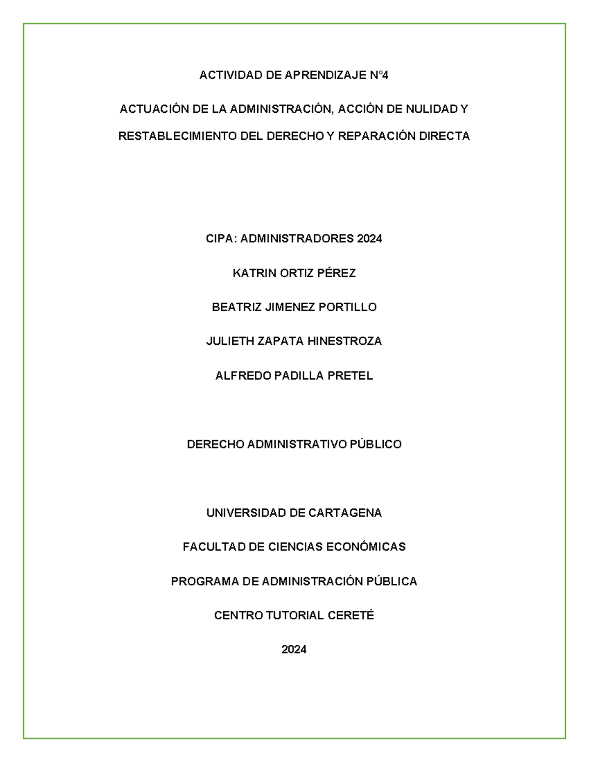 Actividad DE Aprendizaje N4 cipa Administradores 2024 - ACTIVIDAD DE ...