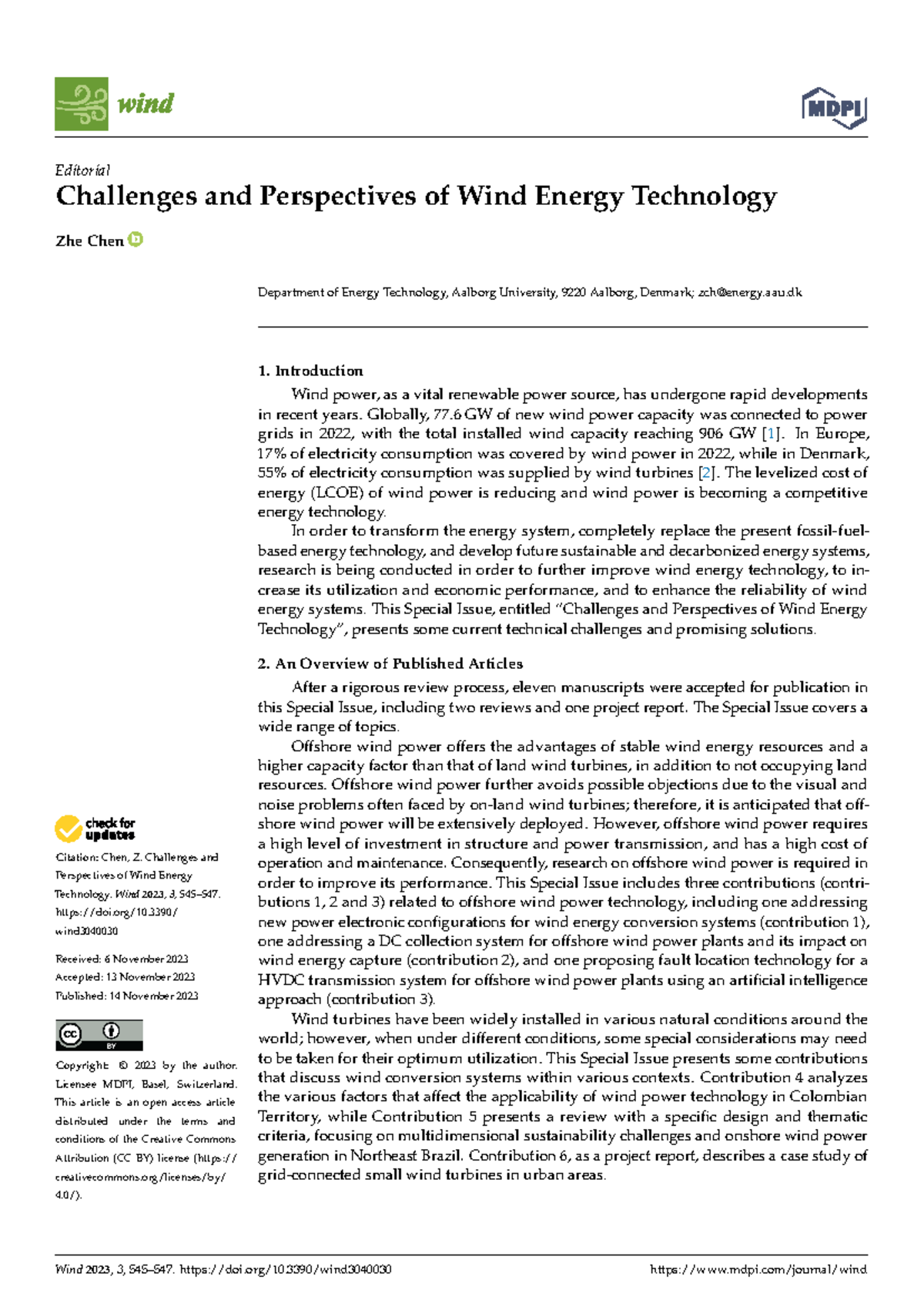 Wind 03 00030 v2 - motes - Citation: Chen, Z. Challenges and ...