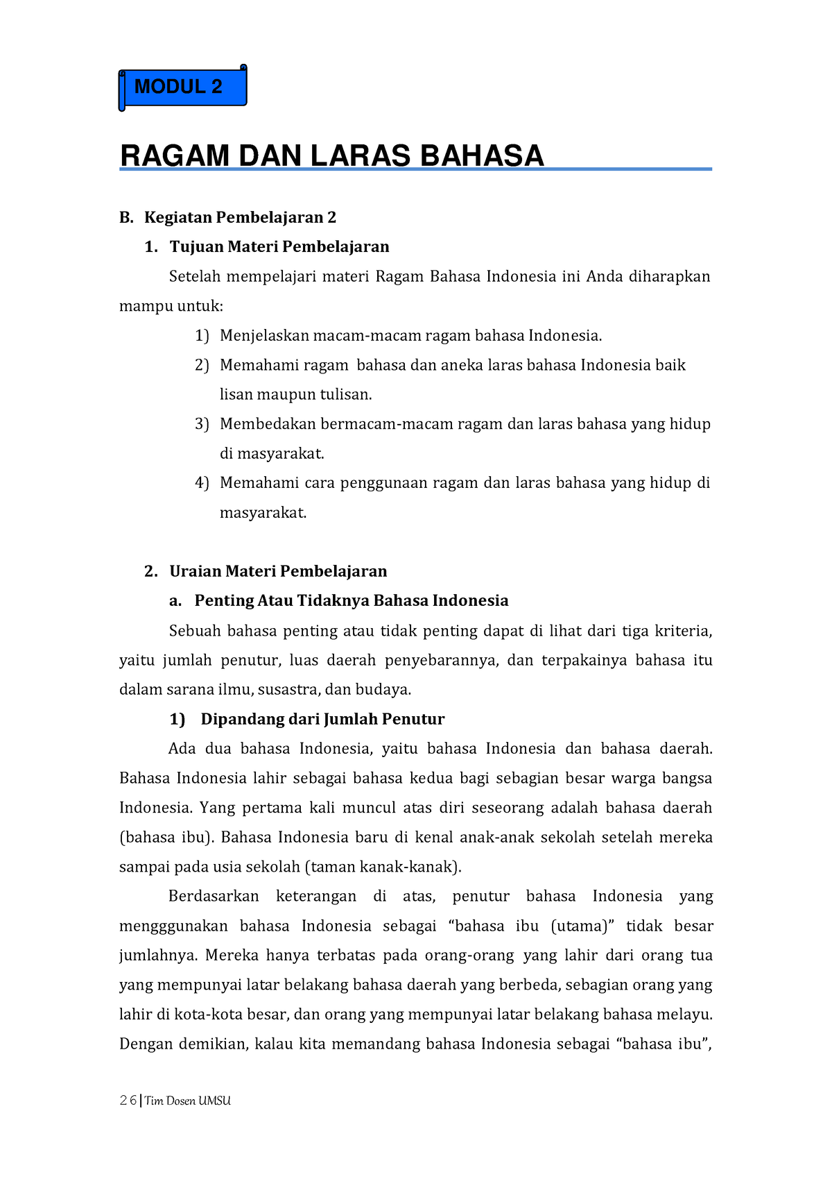 Modul Bahasa Indonesia Lengkap(1) (1)-30-46 - 26 |Tim Dosen UMSU RAGAM ...