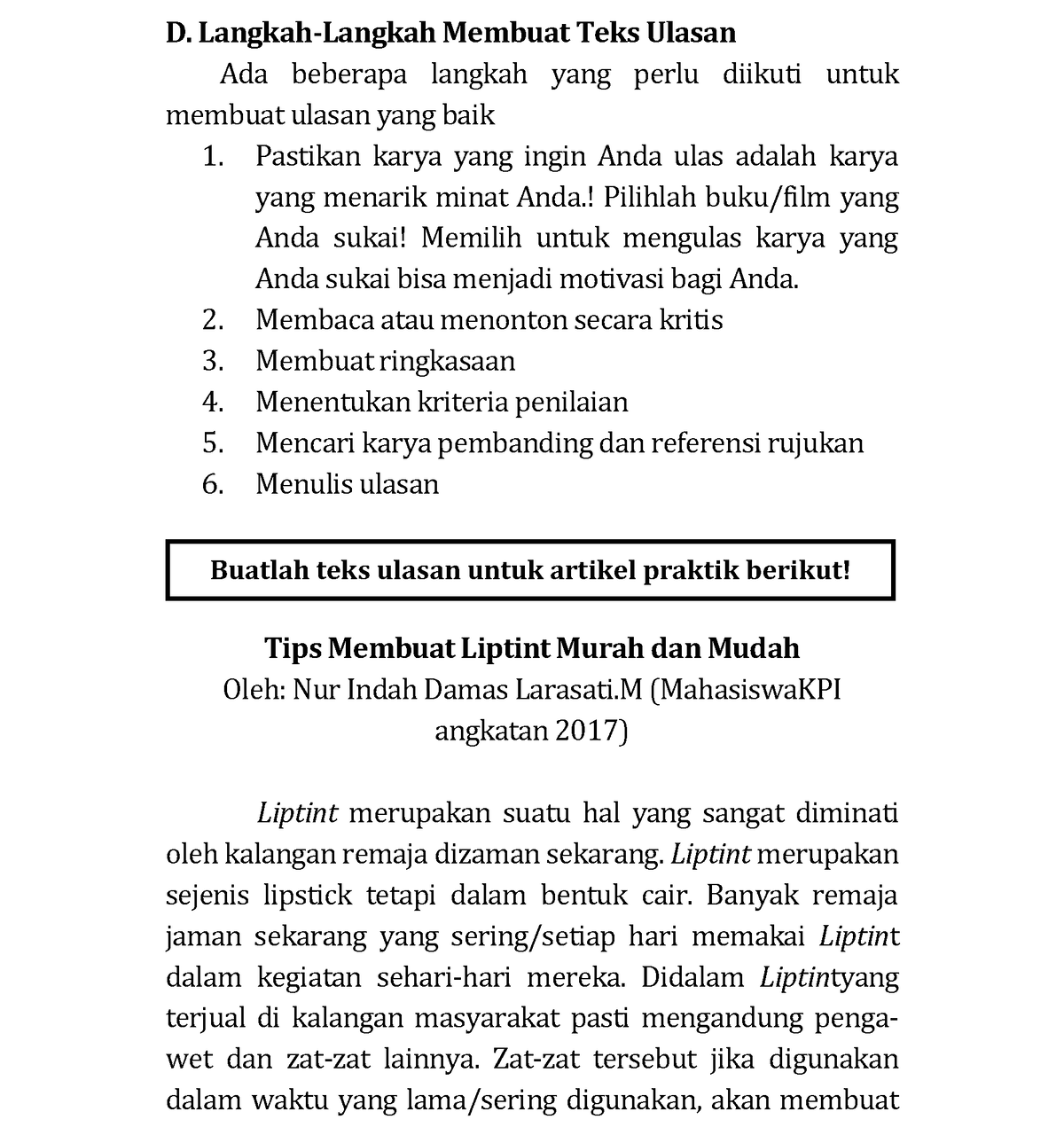 Unsur Unsur Langkah Langkah Sistematika Penulisan Teks Ulasan Porn