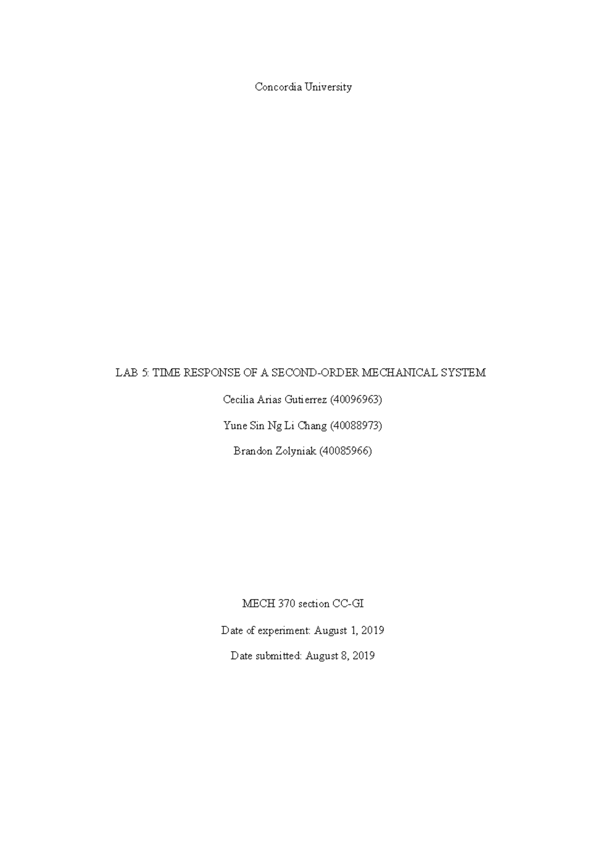 The-fifth-lab-in-this-class-mech-370 compress - Concordia University ...