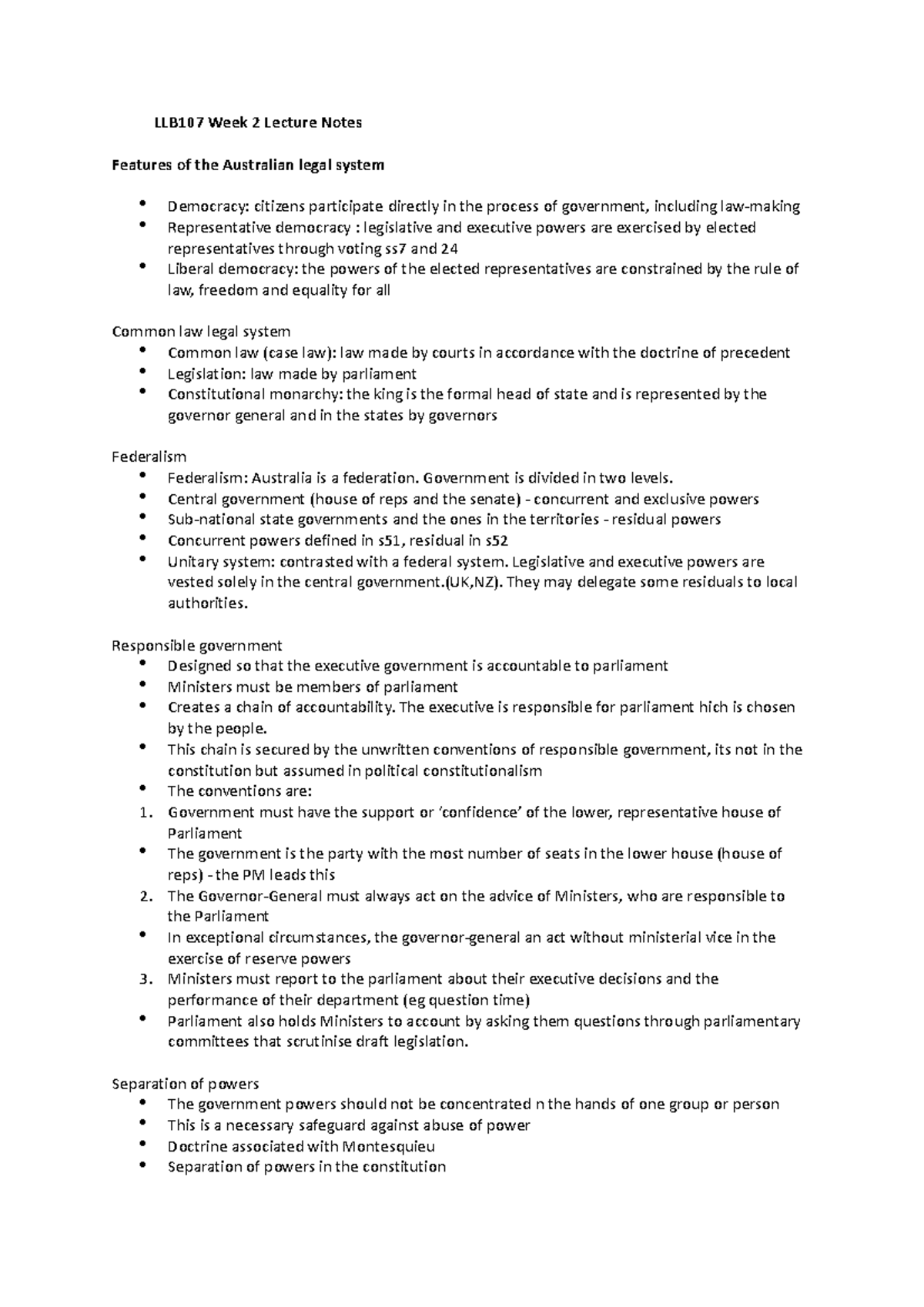 LLB107 Week 2 Lecture Notes - LLB107 Week 2 Lecture Notes Features Of ...