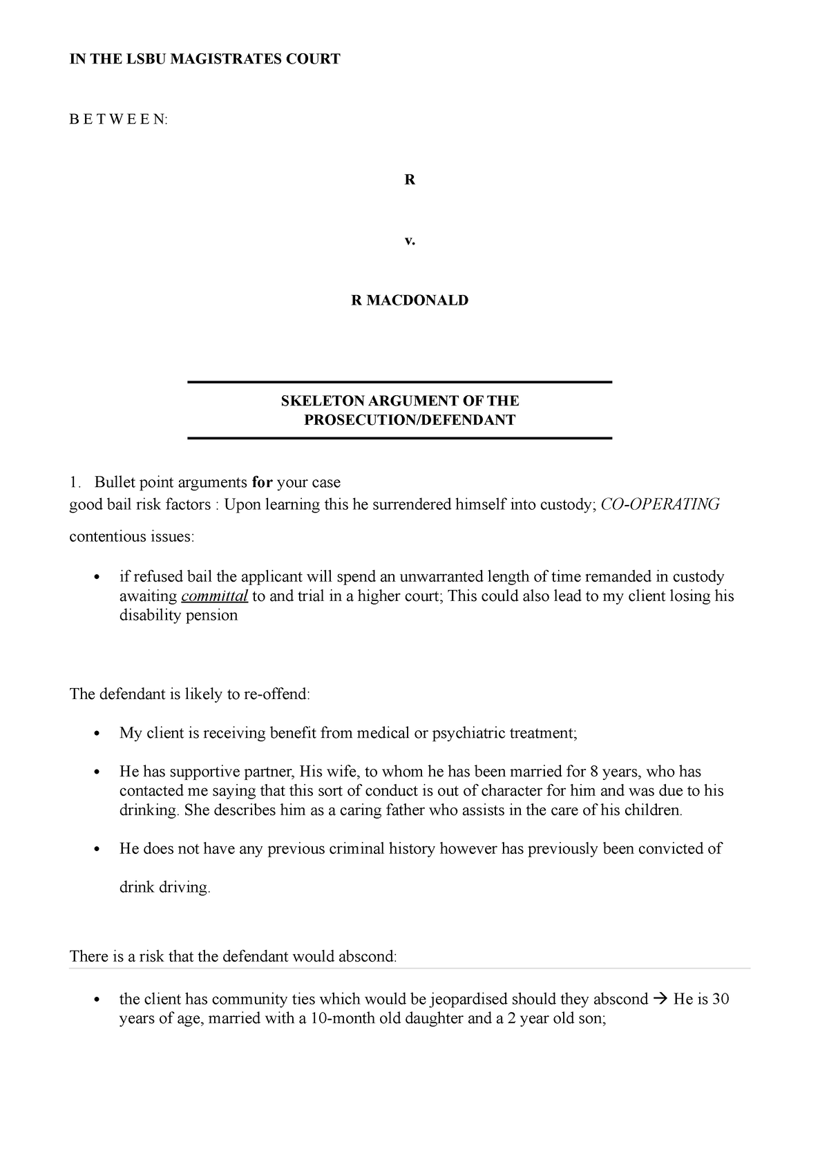 skeleton-argument-law-example-1st-year-in-the-lsbu-magistrates-court