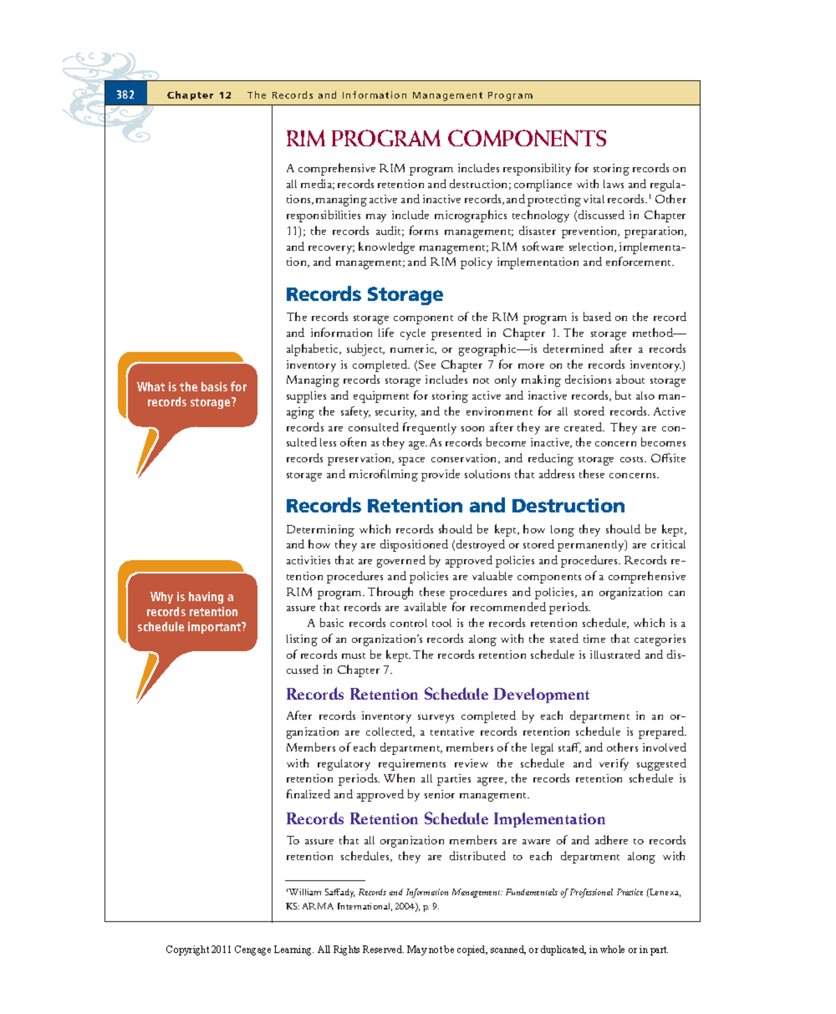 RIM - Records Management - RIM PROGRAM COMPONENTS A comprehensive RIM ...