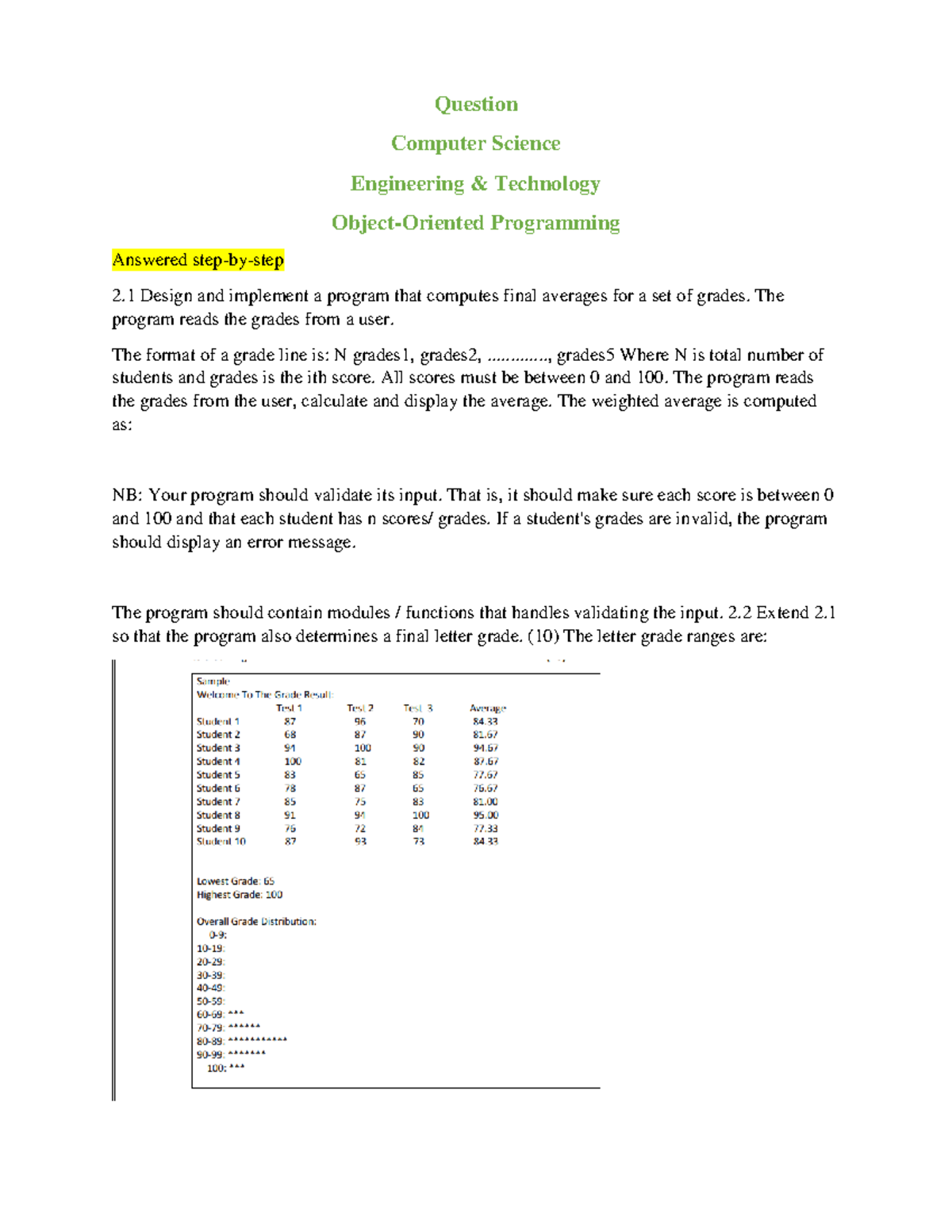 Question and Ans - Question Computer Science Engineering & Technology ...