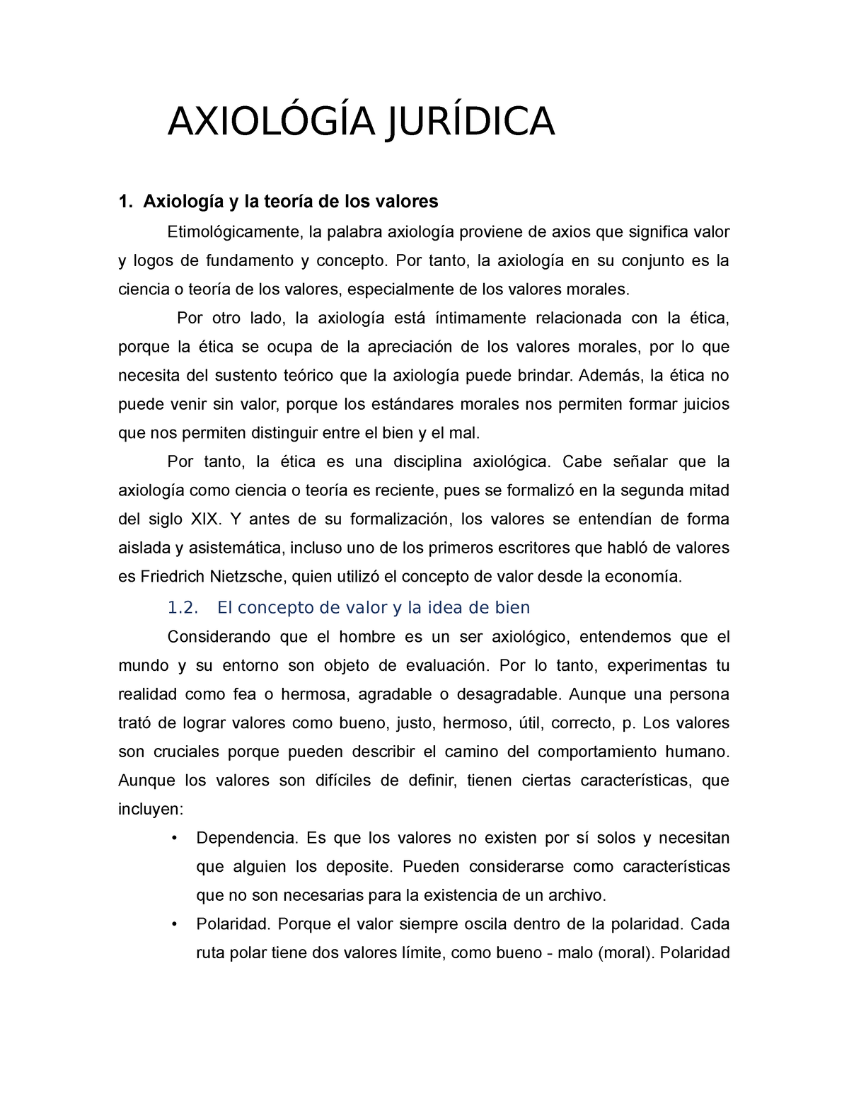 Axiológía Jurídica Etimológicamente La Palabra Axiología Proviene De Axios Que Significa 7947