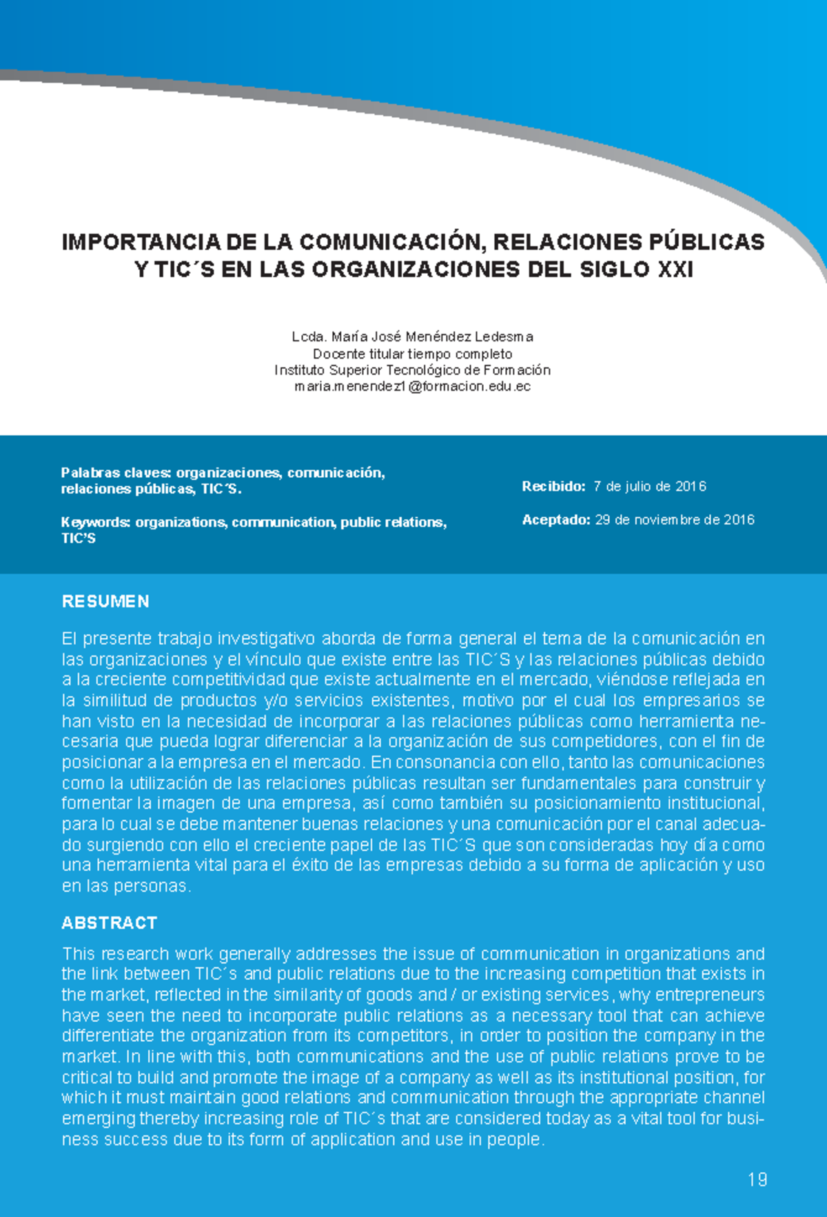 Dialnet-Importancia De La Comunicacion Relaciones Publicas YTic S ...