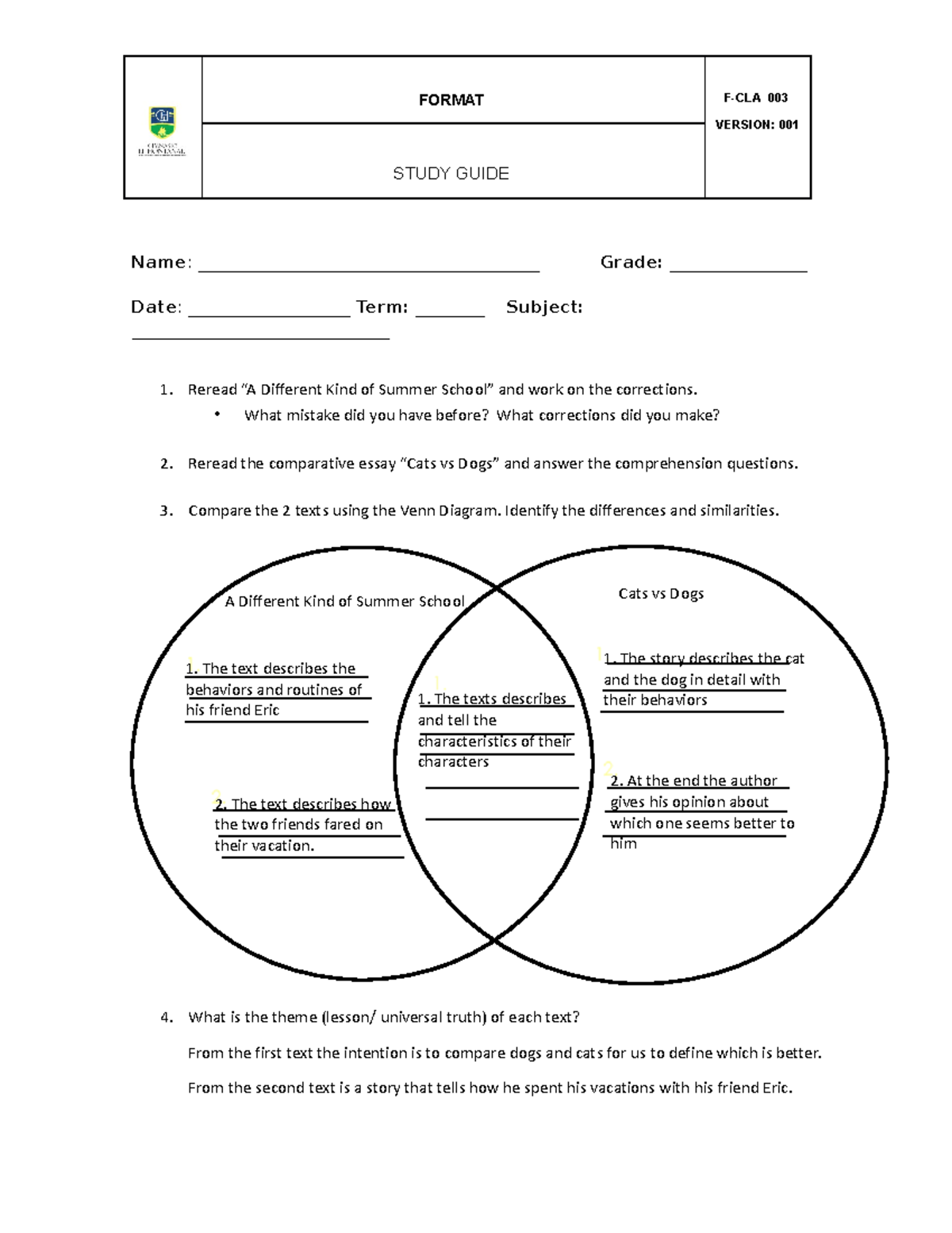 Study Guide Term 1 notificación resueltoo - Name