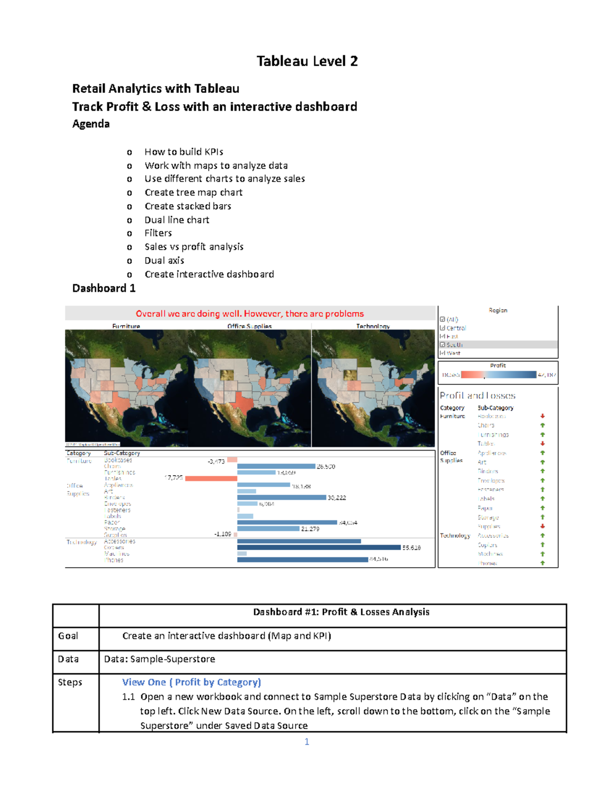 Tableau Level 2 Step by Step Guide - Tableau Level 2 Retail Analytics ...