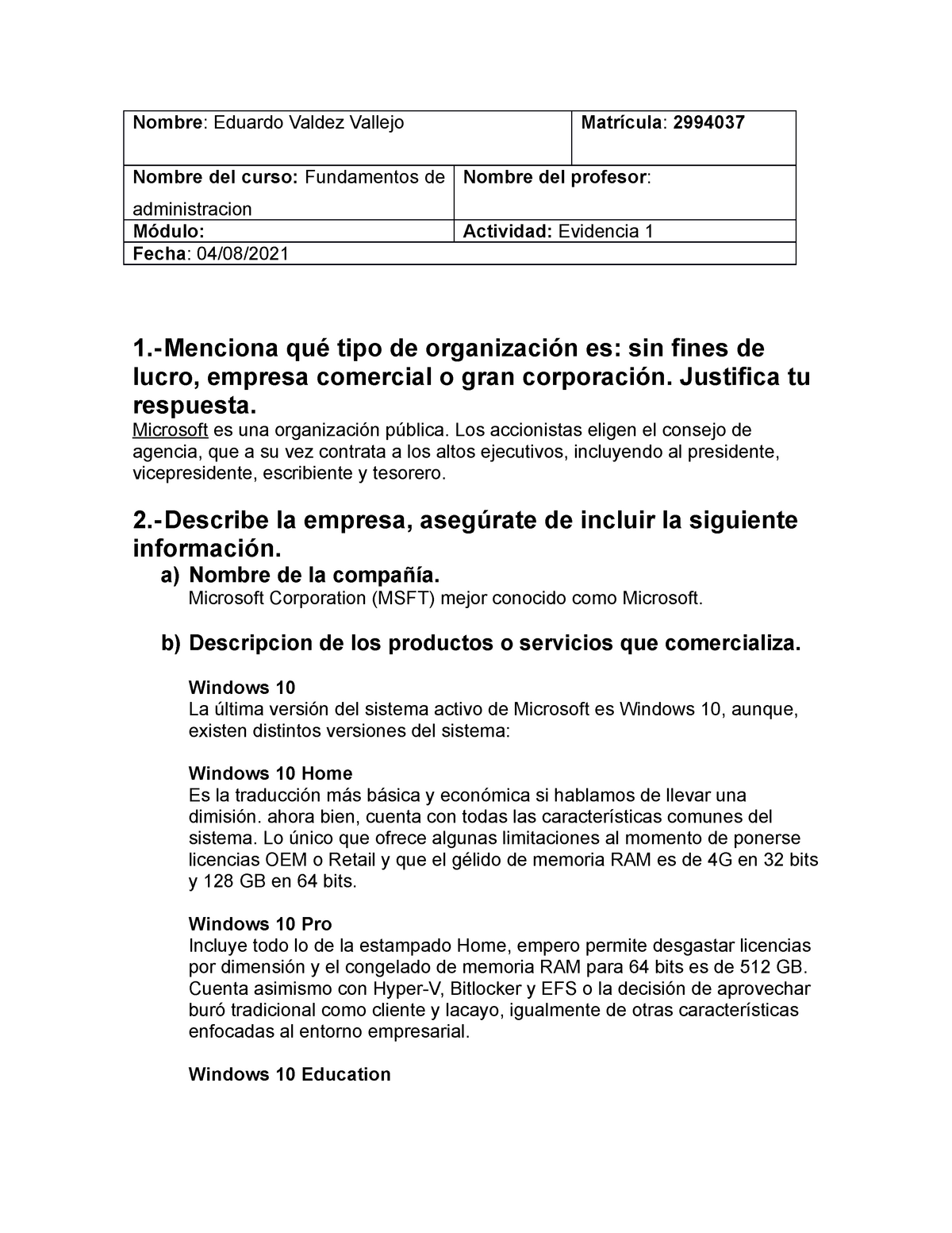 Semana 3 - hlmr work - Reporte Matrícula: Semana 3. Actividades Ejercicio 2  Parte 1 Investiga sobre - Studocu